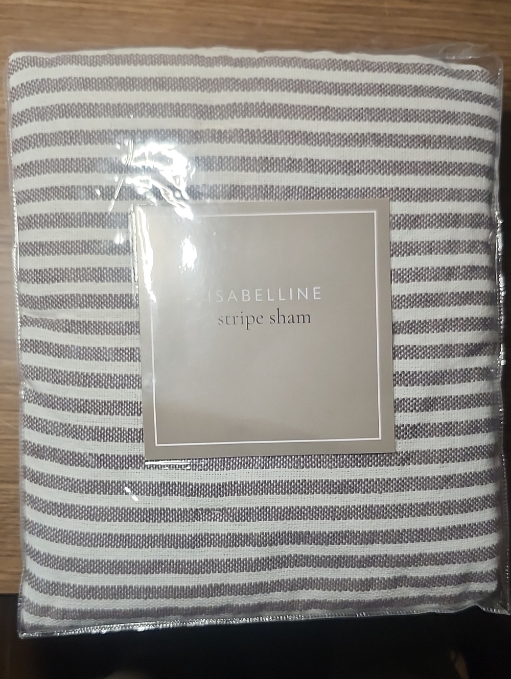 2, Soft Surroundings Striped Pillow Sham in White and Gray